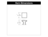 Door Knob 1-1/4 Inch Square - Bridges Collection