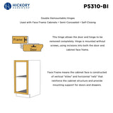 Double Demountable Hinges 1/2 Inch Overlay (2 Hinges/Per Pack) - Hickory Hardware