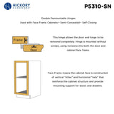 Double Demountable Hinges 1/2 Inch Overlay (2 Hinges/Per Pack) - Hickory Hardware