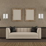 Double Head Acrylic Wall Sconce, Brushed Nickel Finish, With LED 2*1W, 1 USB, 2 Switches & 2 outlet, Bedside Wall Lights with Reading Lamp, for Bedroom Living Room Hotels