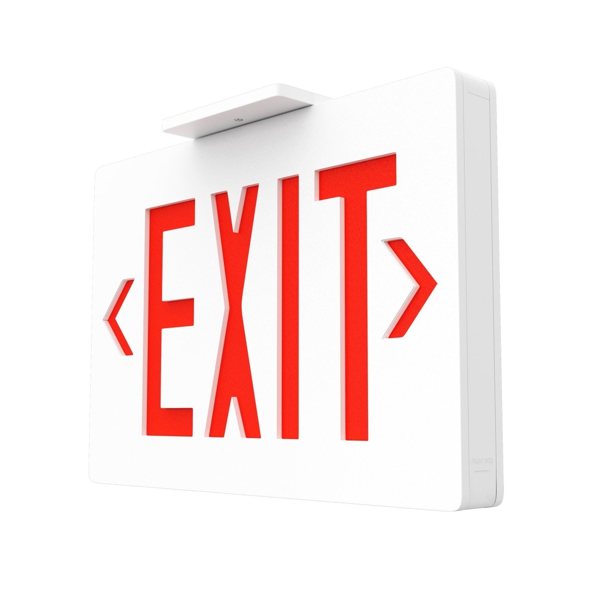 Double Sided LED Emergency EXIT Sign(Side & Ceiling Mount), 4W, AC120-277V, UL, 90-min Battery Backup, Operating Temp: 0°C~40°C