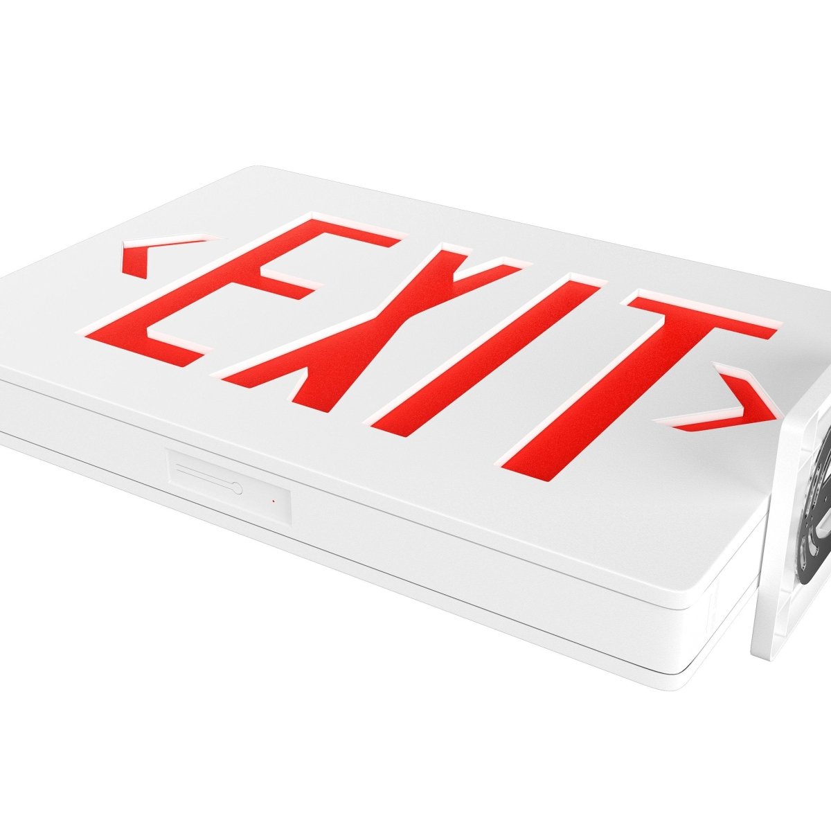 Double Sided LED Emergency EXIT Sign(Side & Ceiling Mount), 4W, AC120-277V, UL, 90-min Battery Backup, Operating Temp: 0°C~40°C