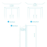 Double Sided LED Emergency EXIT Sign(Side & Ceiling Mount), 4W, AC120-277V, UL, 90-min Battery Backup, Operating Temp: 0°C~40°C