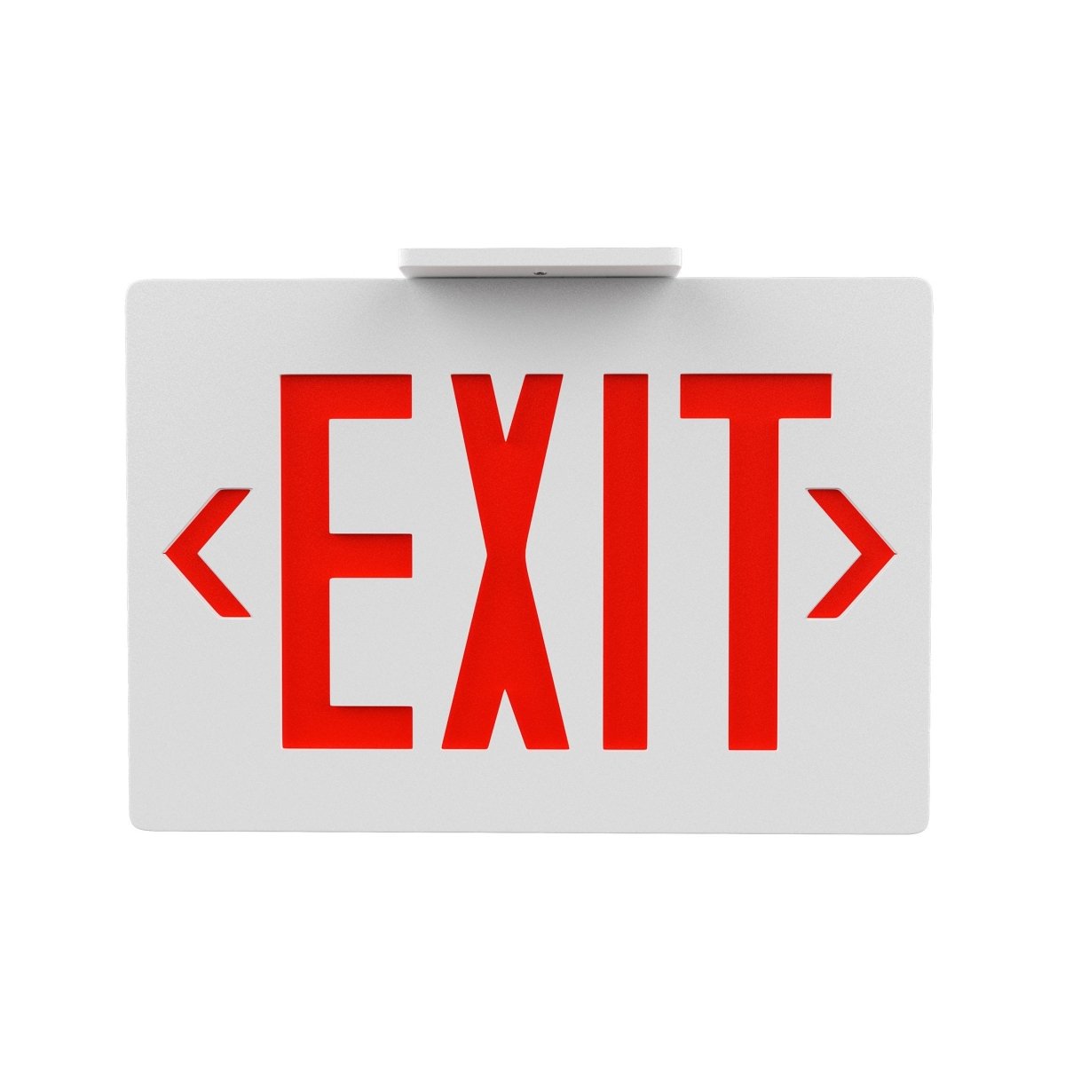 Double Sided LED Emergency EXIT Sign(Side & Ceiling Mount), 4W, AC120-277V, UL, 90-min Battery Backup, Operating Temp: 0°C~40°C
