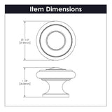 Drawer Knob 1-1/2 Inch Diameter - Cottage Collection