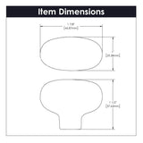 Drawer Knob 1-7/8 Inch x 1 Inch in Black Iron - Carbonite Collection