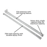 Drawer Slide Bottom Mount 3/4 Extension 12 Inch - Hickory Hardware