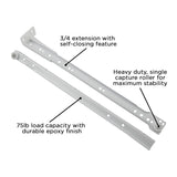 Drawer Slide Bottom Mount 3/4 Extension 12 Inch - Hickory Hardware