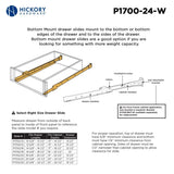 Drawer Slide Bottom Mount 3/4 Extension 12 Inch - Hickory Hardware