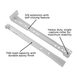 Drawer Slide Bottom Mount 3/4 Extension 12 Inch - Hickory Hardware