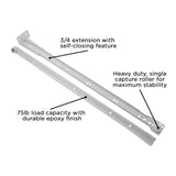 Drawer Slide Bottom Mount 3/4 Extension 12 Inch - Hickory Hardware