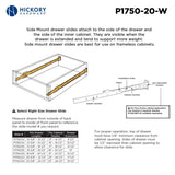 Drawer Slide Side Mount 3/4 Extension 12 Inch - Hickory Hardware