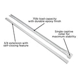 Drawer Slide Side Mount 3/4 Extension 12 Inch - Hickory Hardware