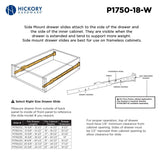 Drawer Slide Side Mount 3/4 Extension 12 Inch - Hickory Hardware