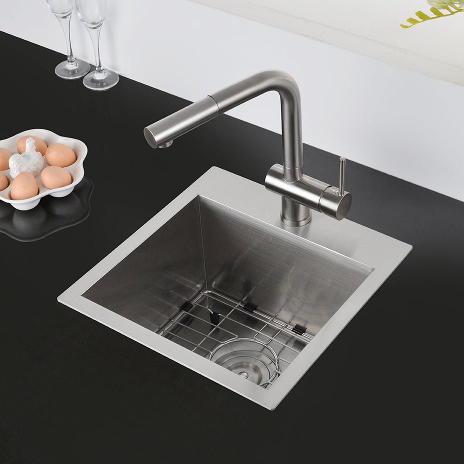 Drop-in Topmount Bar Prep Sink 16 Gauge Stainless Steel Single Bowl