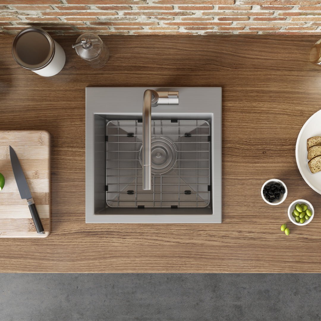 Drop-in Topmount Bar Prep Sink 16 Gauge Stainless Steel Single Bowl