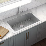 Drop-in Topmount Kitchen Sink 16 Gauge Stainless Steel Single Bowl