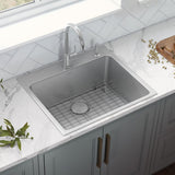 Drop-in Topmount Kitchen Sink 16 Gauge Stainless Steel Single Bowl