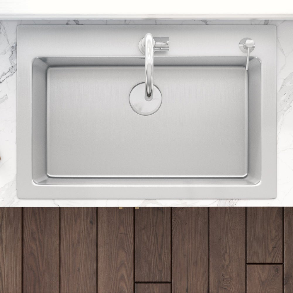 Drop-in Topmount Kitchen Sink 16 Gauge Stainless Steel Single Bowl