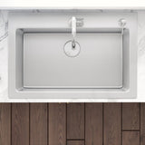 Drop-in Topmount Kitchen Sink 16 Gauge Stainless Steel Single Bowl