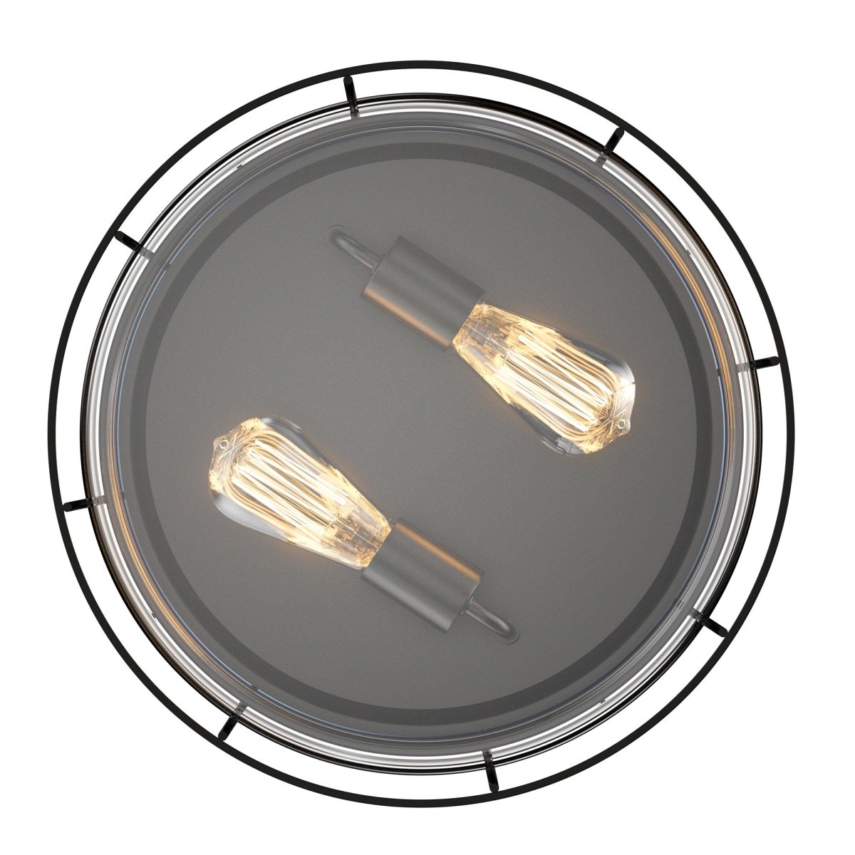 Drum Shape Flush Mount Ceiling Light, Matte Black Finish, Ceiling Lighting Fixture for Bedroom Kitchen Hallway Stairwell Entryway, E26 Base
