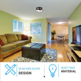 Drum Shape Flush Mount Ceiling Light, Matte Black Finish, Ceiling Lighting Fixture for Bedroom Kitchen Hallway Stairwell Entryway, E26 Base