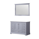 Dukes 48" Dark Grey Single Vanity, no Top and 46" Mirror