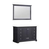 Dukes 48" Espresso Single Vanity, no Top and 46" Mirror