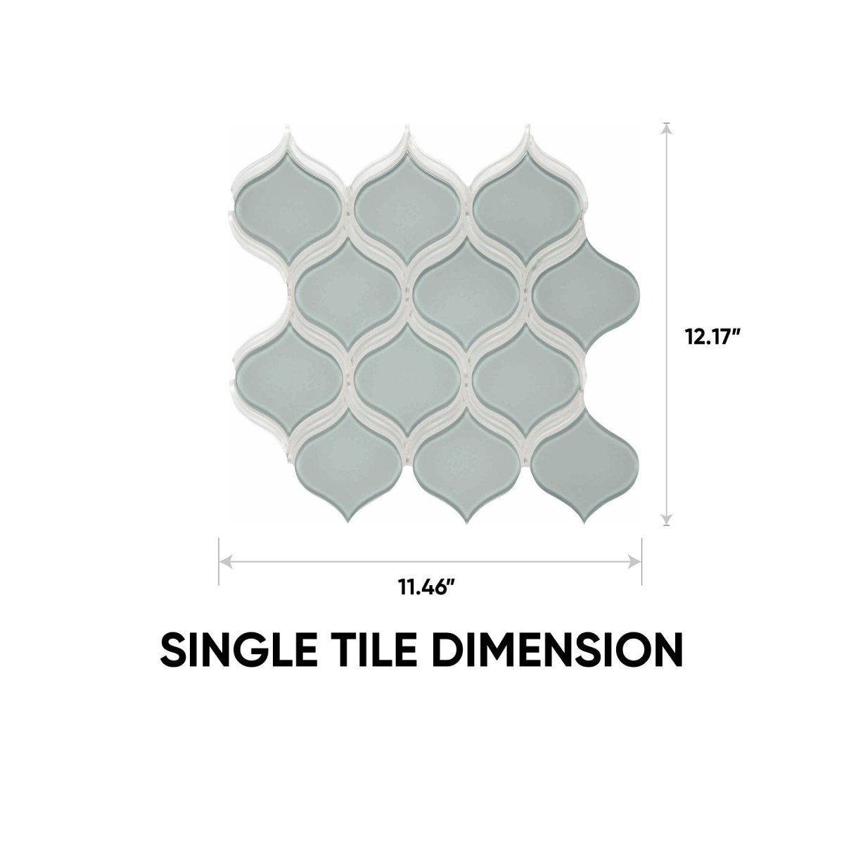 Element Cloud Arabesque Glossy Glass Mosaic