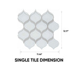 Element Ice Arabesque Glossy Glass Mosaic