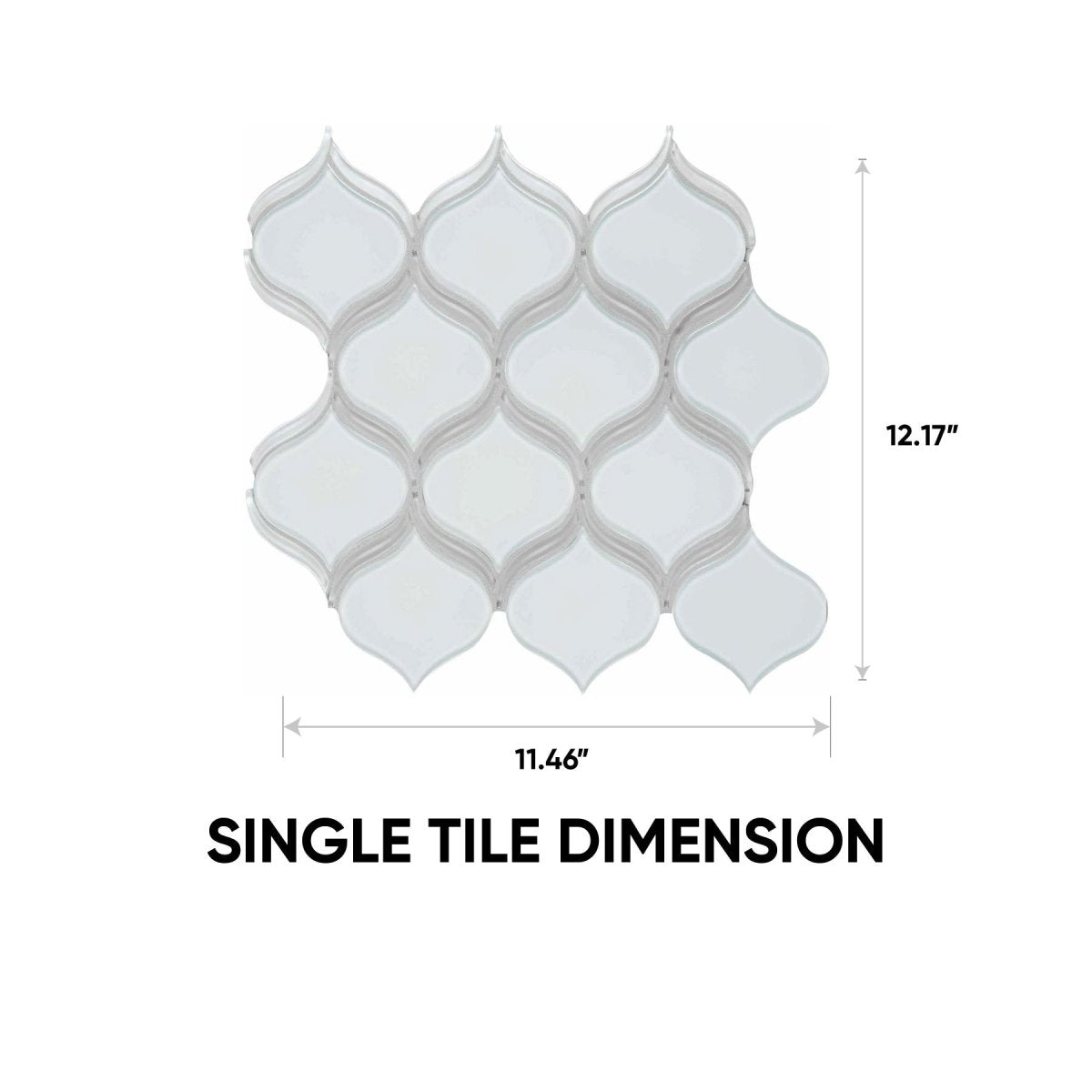 Element Ice Arabesque Glossy Glass Mosaic