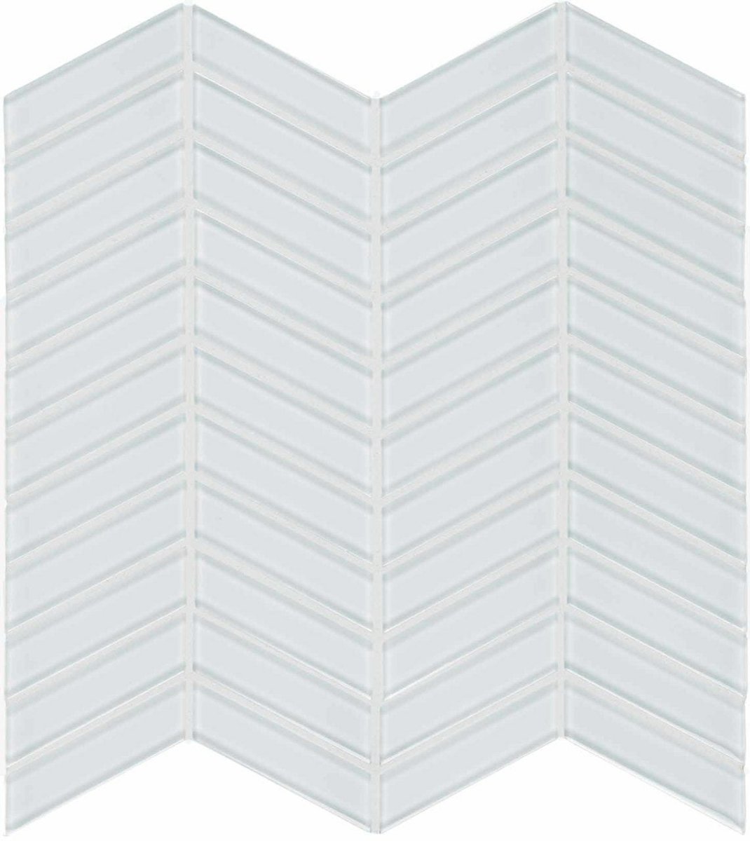 Element Ice Chevron Glossy Glass Mosaic