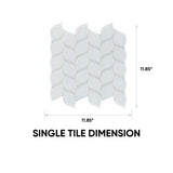Element Ice Petal Glossy Glass Mosaic
