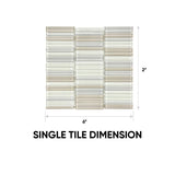 Element Natural Blend Stacked Glossy Glass Mosaic