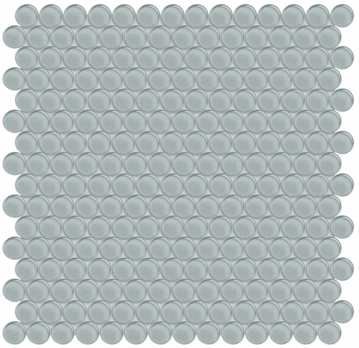 Element Shadow Penny Round Glossy Glass Mosaic
