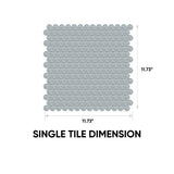 Element Shadow Penny Round Glossy Glass Mosaic