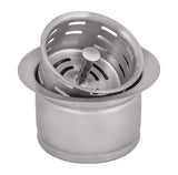 Extended Garbage Disposal Flange with Deep Basket Strainer for Kitchen Sinks - Stainless Steel