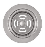 Extended Garbage Disposal Flange with Deep Basket Strainer for Kitchen Sinks - Stainless Steel