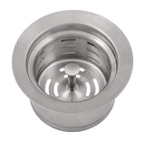 Extended Garbage Disposal Flange with Deep Basket Strainer for Kitchen Sinks - Stainless Steel