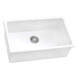 Fireclay Undermount / Drop-in Topmount Kitchen Sink Single Bowl - White
