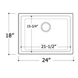 Fireclay Undermount / Drop-in Topmount Kitchen Sink Single Bowl - White