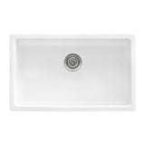 Fireclay Undermount / Drop-in Topmount Kitchen Sink Single Bowl - White