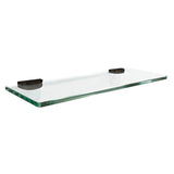 Floating Glass Shelves In Rectangular Shape - 5 In. X 15 In.