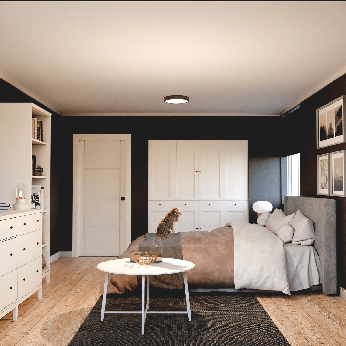 Flush Mount Ceiling Light Fixtures,18W Flat led Light for Ceiling, 3000K 1800LM Ultra Thin Round Twinkle Glossy Lamp for Bedroom Kitchen, Bathroom, Garage, Living Room, Dining Room