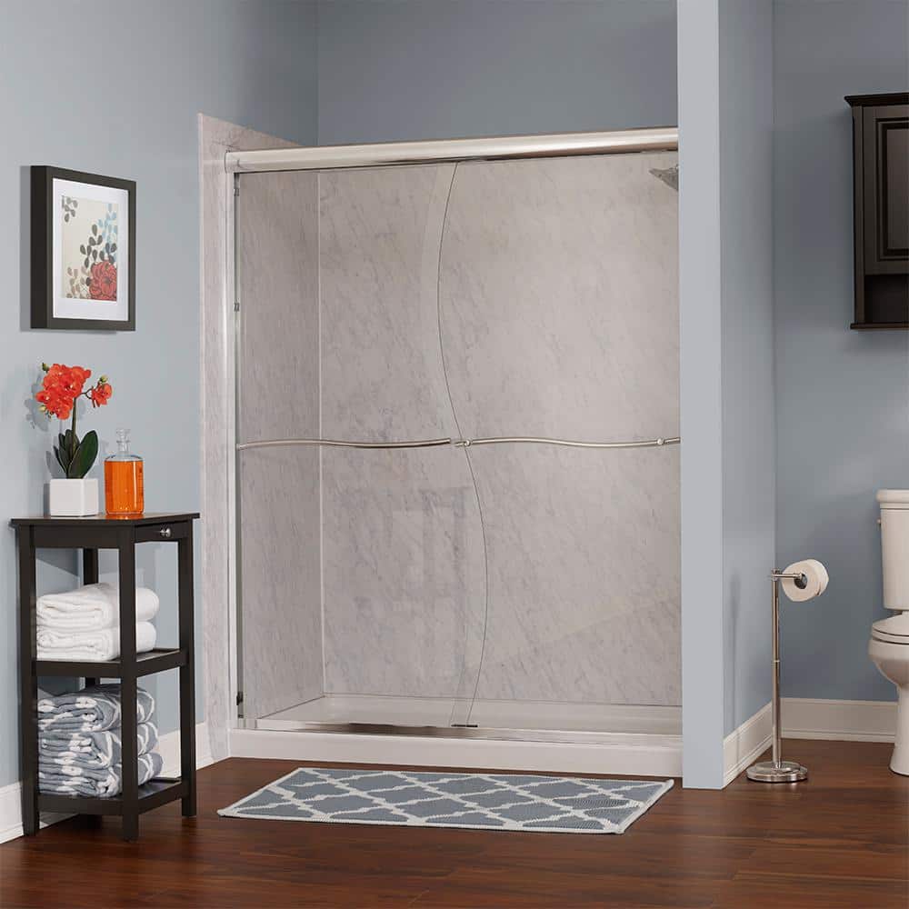Semi-Framed Sliding Bypass Glass Shower Door - Cove