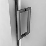 Semi - Frameless Sliding Shower Door With Clear Glass And Horizontal Handles - Lagoon