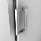 Semi - Frameless Sliding Shower Door With Clear Glass And Horizontal Handles - Lagoon