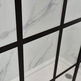 Marina Framed Stainless Steel Pivot Shower Door & Panel with 3/8 In Tempered Safety Glass