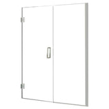 Marina Framed Stainless Steel Pivot Shower Door & Panel with 3/8 In Tempered Safety Glass