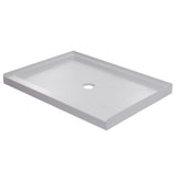 Foremost White Single Curb Shower Base With Center Drain